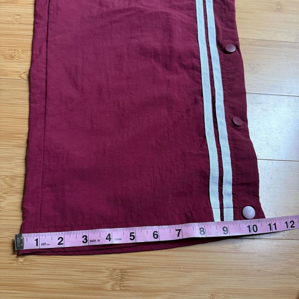 No Boundaries Baggy Wide Leg Track Pants Womens XL Red Y2K Snap Button Relaxed - Picture 6 of 8